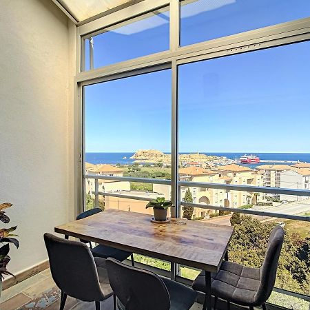 Tres Beau Duplex Vue Panoramique Mer, Proche Plage LʼÎle-Rousse Exterior foto
